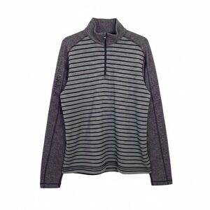 Lululemon Surge Warm 1/2 Zip Yachtie Stripe Dark Slate Deep Zinfandel Size M Men